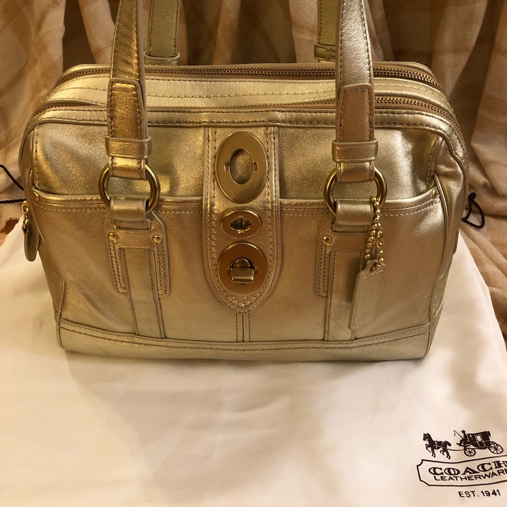 NWOT Coach Gold Purse